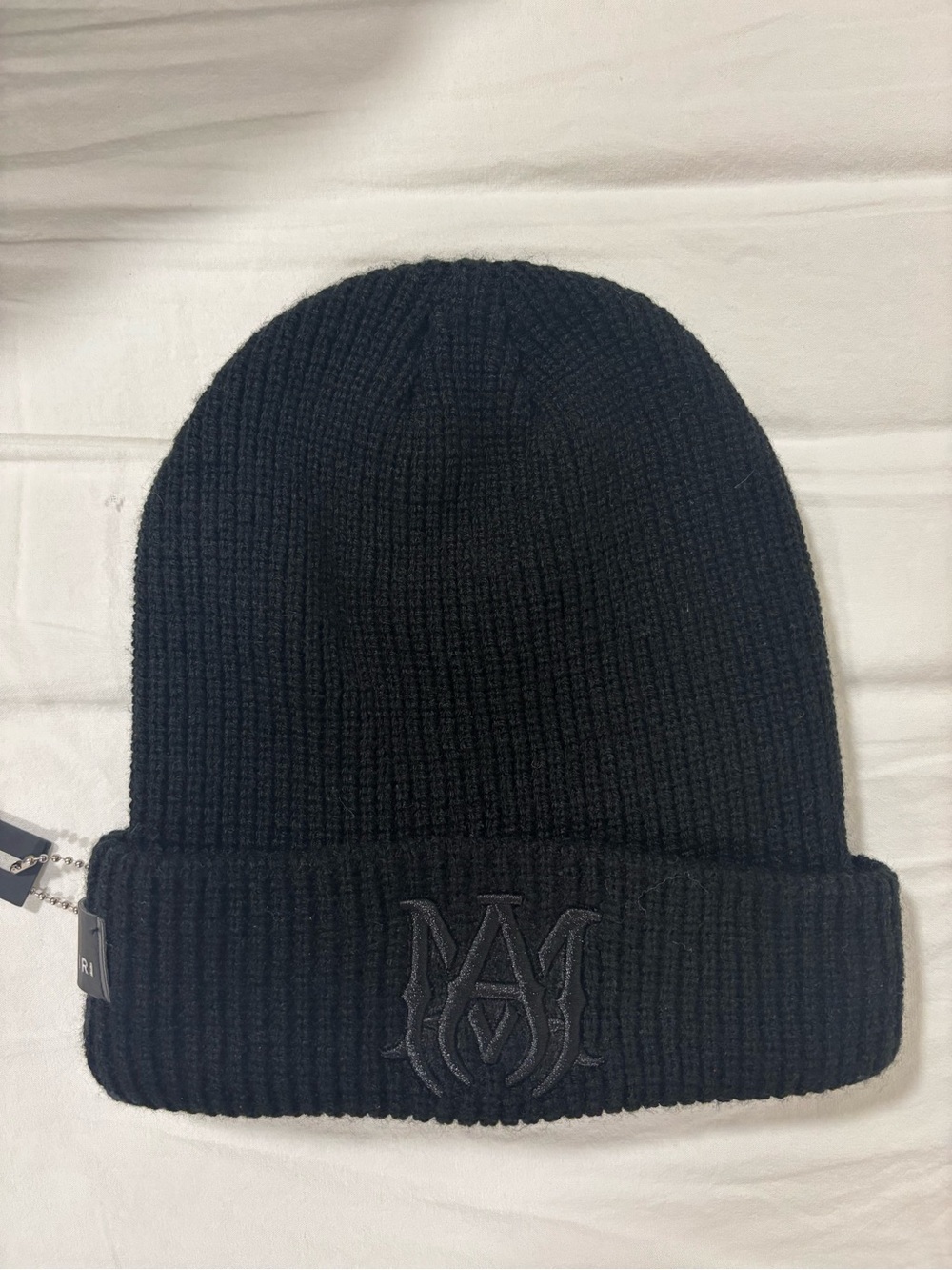 Amiri black knitted beanie